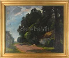 Jelzés nélkül, XX. sz. első fele: Hazafelé. Olaj, vászon. Dekoratív fakeretben. 55,5x69 cm