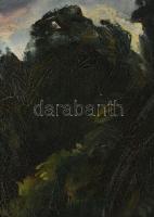 Jelzés nélkül, XX. sz. első fele: Hazafelé. Olaj, vászon. Dekoratív fakeretben. 55,5x69 cm