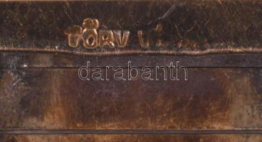 Rozéarany, fehérarany és sárga arany (Au) karlánc. Jelzett, hivataljel, 1966-1998 közötti fémjel, me...