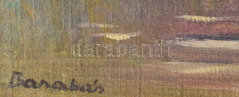 Barabás Márton, Márkusfalvi (1893-1974): Gyilkos-tó (Erdély). Olaj, vászon, jelezve balra lent, deko...