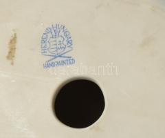 Herendi porcelán kutya, fehér mázas, jelzett, hibátlan, 18x30 cm