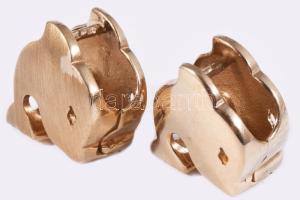 Delfines fülbevaló pár sárga arany 14K jelzett 5,12 g 1,5 cm