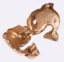 Delfines fülbevaló pár sárga arany 14K jelzett 5,12 g 1,5 cm