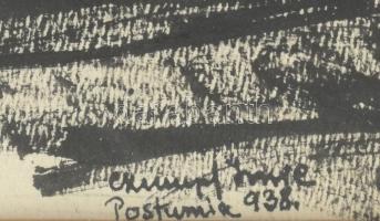 Czumpf Imre (1898-1973): Postumia/Postojna (Szlovénia/Slovenia), 1938. Tus, papír, jelzett. Üvegezet...