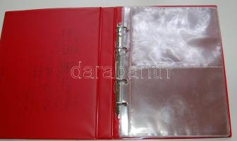 Gyűrűs bankjegytartó album, 12 db hely, jó állapotban