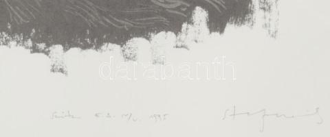 Stefanovits Péter (1947-): Ősz, 1995. Szitanyomat, papír, jelzett. Művészpéldány E.A. IV/V. számozás...