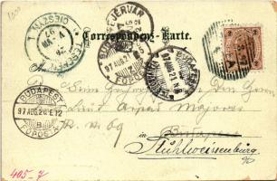 1897 Bielsko-Biala, Bielitz; Gruss aus dem Zigeunerwald. Restaurant, Jägerhaus und Emmenhof / restau...