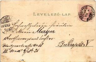 1898 Székesfehérvár, Vörösmarty szobor, Püspöki palota, Megyeház, Színház, Nádor utca. Klökner Péter...