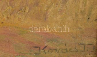 Kovács Jenő József (1884-1961): Táj. Olaj, fa. Jelzett. Sérült. Fakeretben. 40x49 cm