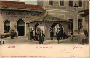 1900 Mostar, Cafe Luft, Mala Tepa. V. Pacher &amp; Kisic / Turkish open air cafe (Rb)