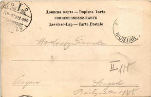 1900 Mostar, Cafe Luft, Mala Tepa. V. Pacher &amp; Kisic / Turkish open air cafe (Rb)