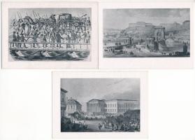 20 db MODERN propaganda képeslap 1848 centenáriumára, saját tokban / 20 MODERN propaganda postcards ...