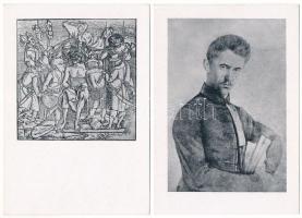 20 db MODERN propaganda képeslap 1848 centenáriumára, saját tokban / 20 MODERN propaganda postcards ...