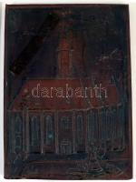 3 db erdélyi városképes réz fali dísz. 17-28 cm Bran. Cluj, Brasov Brassó, Kolozsvár