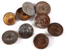 ca 1930 Katonai és Beszkárt gombok