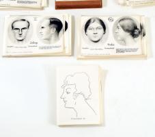 Fejformák és karakterek praktikus asztrológia azonosító kártyák berakóban és külön fotókon, nagyon s...