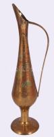 Zománcmintás réz váza, m: 36 cm
