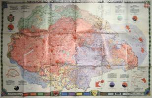 Vörös térkép Kogutowitz Károly reprint 80x60 cm