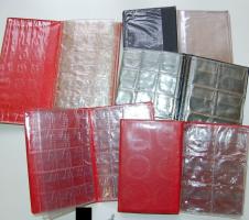 Érematrtó-kisméretű(4db) 3,5,6 oldalasak, különféle érem tárolására alkalmas + bankjegytrató 200x110mm