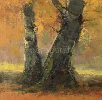 Kézdi Kovács László (1864-1942): Őszi táj. Olaj, vászon, jelezve jobbra lent. Dekoratív fakeretben, ...