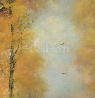 Kézdi Kovács László (1864-1942): Őszi táj. Olaj, vászon, jelezve jobbra lent. Dekoratív fakeretben, ...