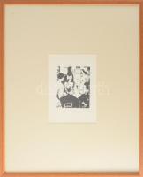 Christian Schad (1894-1982): Circus, 1925, utánnyomás 1970 körül (Panderma kiadás). Fametszet, papír...