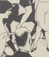 Christian Schad (1894-1982): Circus, 1925, utánnyomás 1970 körül (Panderma kiadás). Fametszet, papír...