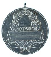 1956. "Magyar Népköztársaság Bajnokságai - 1956 / OTSB" kétoldalas ezüstözött bronz díjjel...