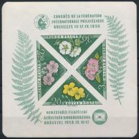 1958 FIP Virág vágott blokk (18.000)