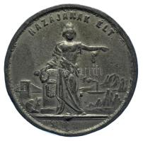 Wenzel Seidan (1817-1870) 1860. "Széchenyi István / Hazájának élt" Sn halotti emlékérem (44mm) T:VF,F enyhén hajlott lemez