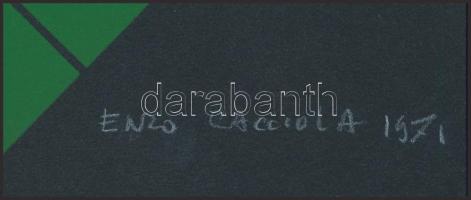 Cacciola, Enzo (1945 - ): Konstruktivista kompozíció (cím nélkül), 1971. Szitanyomat, papír, jelzett...