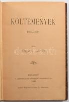 Vajda János: Költemények 1887-1892. Bp., Szépirodalmi könyvtár, 1892, félvászon kötés.
