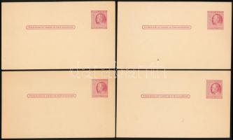 USA 4 db használatlan díjjegyes levelezőlap