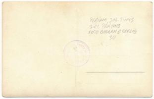 Perjámos, Periam; elsőáldozó leány. Bogdan &amp; Seelig felvétele / First Communion, girl. photo