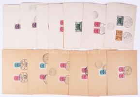 1940-1941 Összesen 16 db különféle "Visszatért" bélyegzés levelezőlapokon: Ada, Csáktornya, Kula, Palánka, Szabadka, Újvidék, Zenta (Délvidék) + Bánffyhunyad, Beszterce, Csíkszereda, Máramarossziget, Nagykároly, Szászrégen, Székelyudvarhely, Szilágysomlyó, Zilah (Erdély)