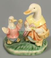 2 darab kacsa figurás gyermekjáték porcelán, hibátlan, m: 8,5 cm alatt