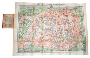 cca 1890 Nouveau Paris Monumental, vászonkötésben, sérült, 56×75 cm