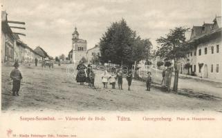 Szepesszombat main street and square