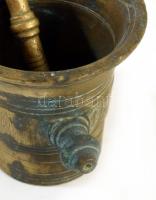 Mini réz mozsár, törővel d: 7 cm, m: 6 cm