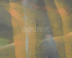 Kőmíves István (1949-2007): Budai este, 1981. Vegyes technika, papír. Jelzett. Üvegezett fakeretben....