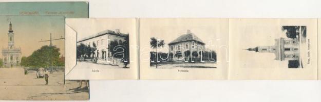 1936 Budapest XXIII. Soroksár, Ferenc József tér. leporellólap 10 képpel (ázott / wet damage)