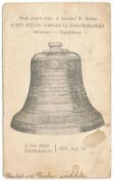 Nagybánya, Baia Mare; Noul clopot mare al turnului Sf. Stefan / a Szent István torony új nagyharangja, felszenteltetett 1925. nov. 15. / new bell of Saint Stephen tower (gyűrődések / creases)