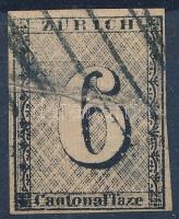 Svájc 1843 Forgalmi bélyeg Mi 2 garancia nélkül / no guarantee (Mi EUR min. 1.500) (papírelvékonyodás, erős törés / thin paper, strong fold)