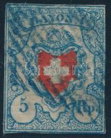 Svájc 1850 Forgalmi bélyeg Mi 7 II (Mi EUR 480.-) garancia nélkül / no guarantee