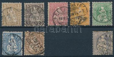 Svájc 8 klf Ülő Helvetia bélyeg