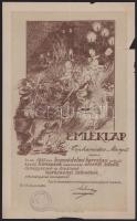 1915 A m. kir. honvédelmi minisztérium által kiállított emléklap Orphanides Margit részére, szakadásokkal