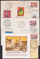 1975-1980 Vertel József aláírása 2 elsőnapi borítékon és egy alkalmi levelezőlapon
