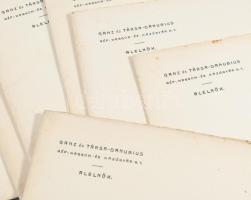 Üres, fejléces Ganz papírok + Orphanides fejléces papírok