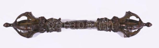 Díszes tibeti vadzsra, h: 16 cm