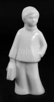 Aktatáskás férfi porcelán szobor, hibátlan, m: 14,5 cm